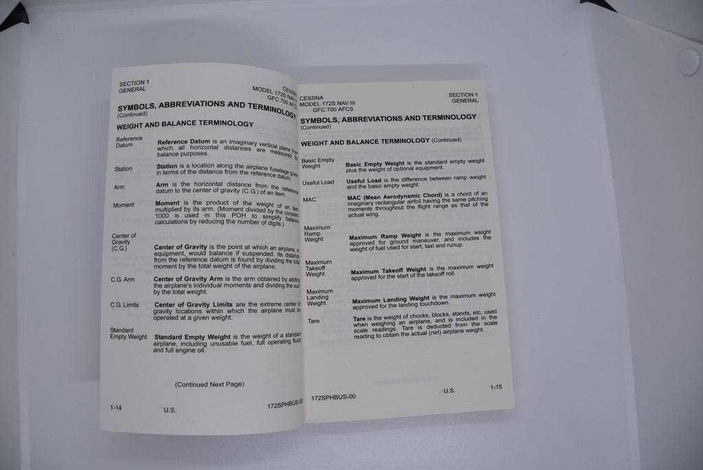 Cessna 172S G1000 Pilot Operating Handbook (Total 308 Pages) 172S NAV III Avionics Option GFC 700 AFCS