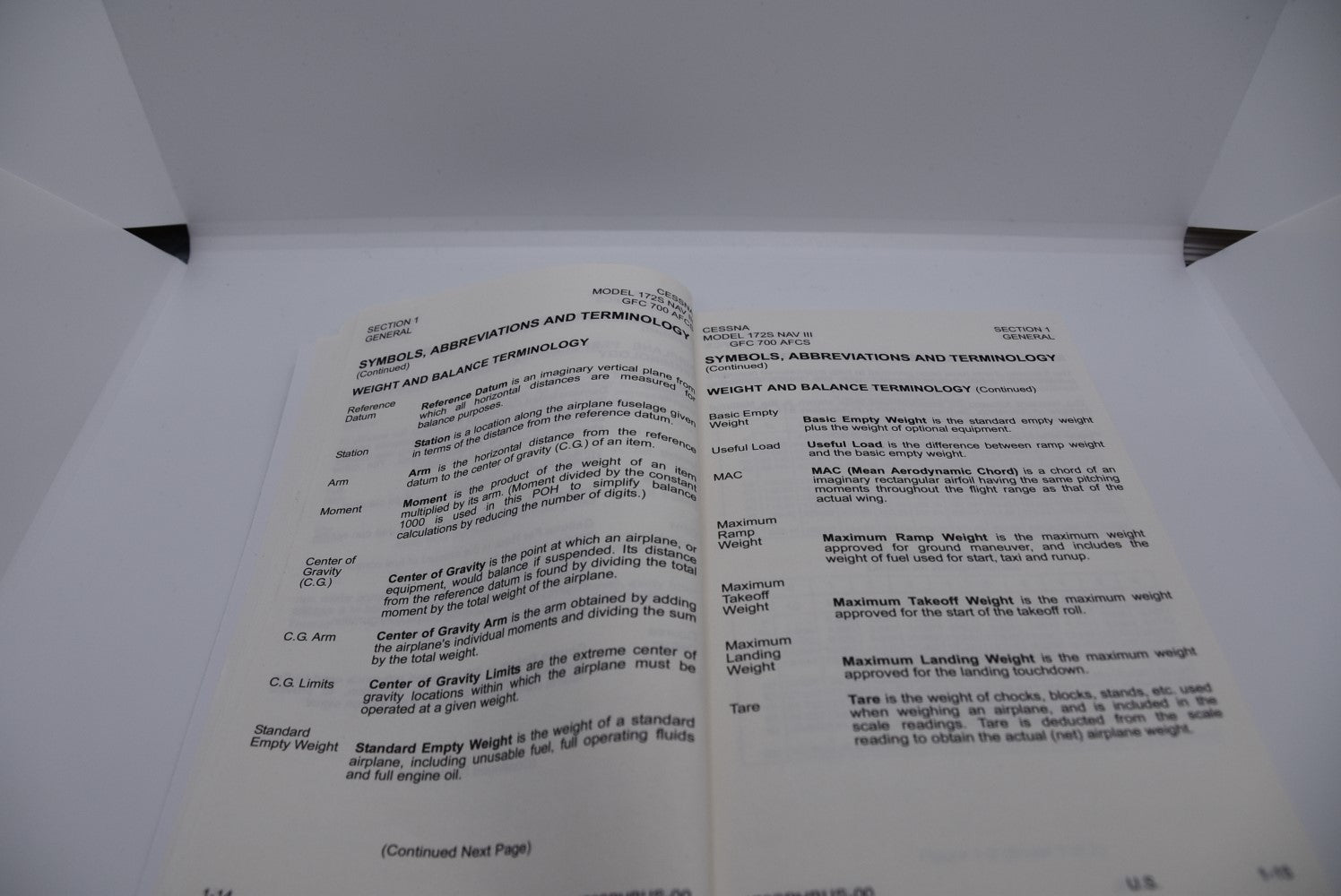 Cessna 172S G1000 Pilot Operating Handbook (Total 308 Pages) 172S NAV III Avionics Option GFC 700 AFCS
