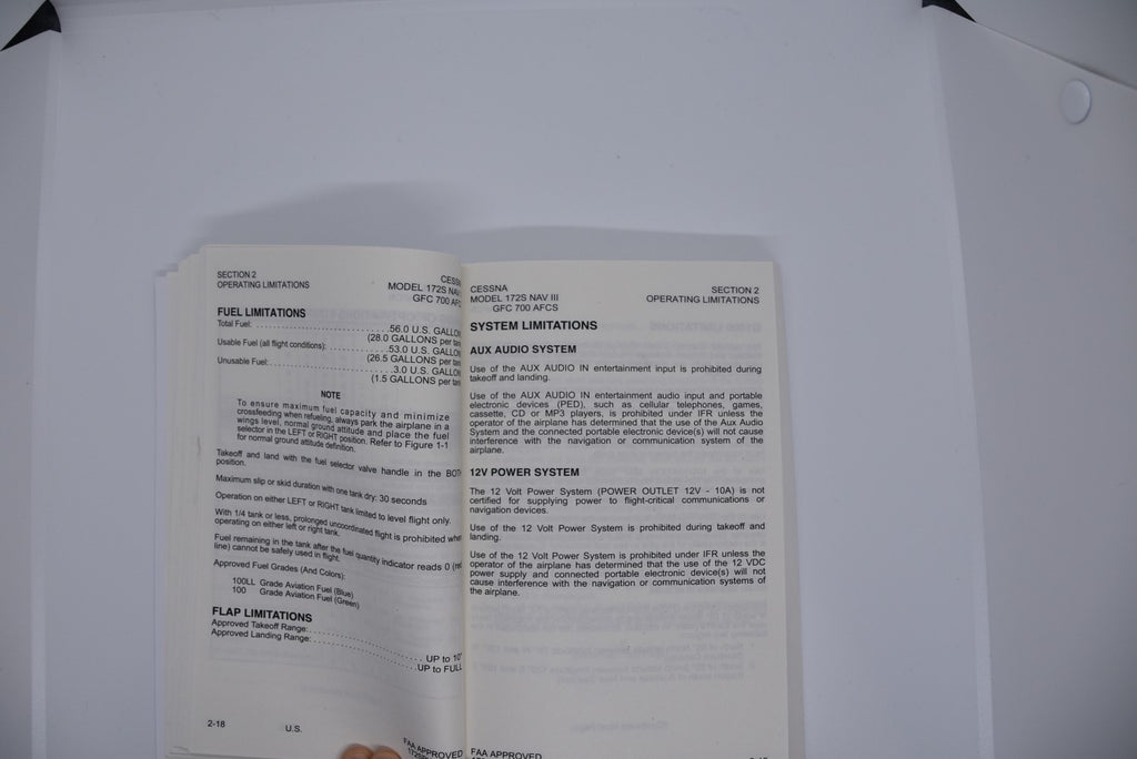 Cessna 172S G1000 Pilot Operating Handbook (Total 308 Pages) 172S NAV III Avionics Option GFC 700 AFCS