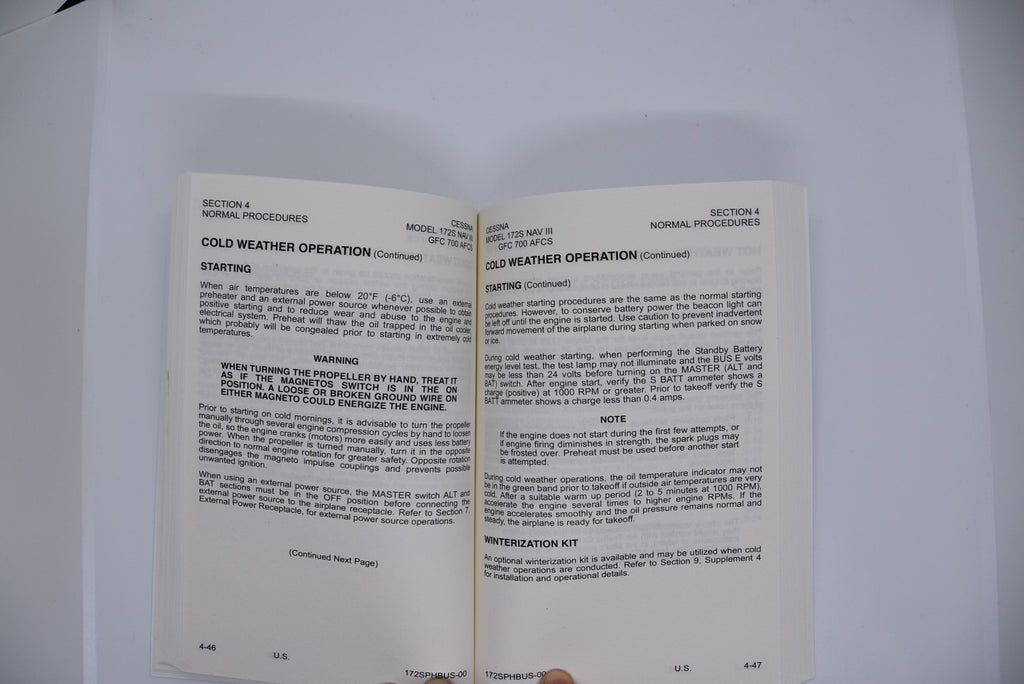 Cessna 172S G1000 Pilot Operating Handbook (Total 308 Pages) 172S NAV III Avionics Option GFC 700 AFCS