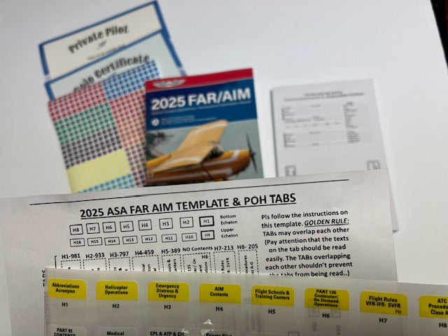 2025 ASA FAR AIM BOOK with TABs including POH TABs and Complimentary Gifts