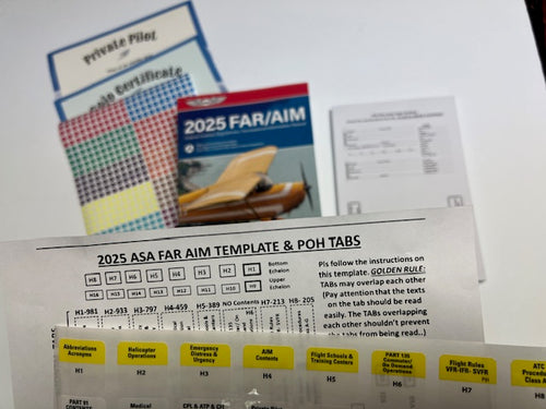 2025 ASA FAR AIM BOOK with TABs including POH TABs and Complimentary Gifts