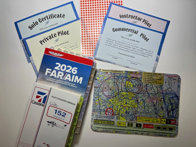 2026 ASA Pre-Tabbed Far Aim Book, Plus Student Piot Maneuvers Handbook including Private, Instrument, Commercial - All in One. (TABs includes PPL, IR and CPL Stages)