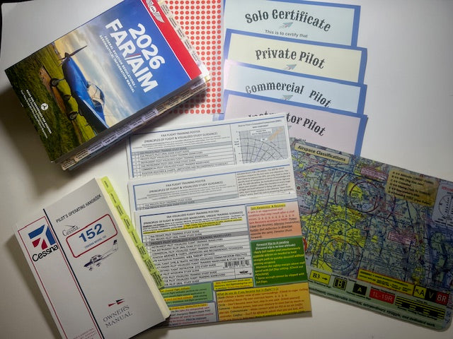 2026 ASA Pre-Tabbed FAR AIM Book, Private Pilot Triple Poster Set and Complimentary Gifts - All in One for Student Pilots