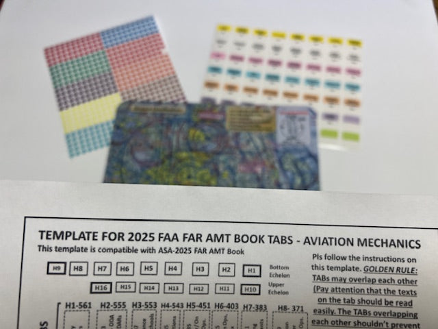 2026 FAR AMT (A&P) Tabs for Aviation Maintenance Technicians & Aviator Mouse Pad, Round Stickers