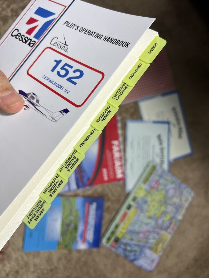 2024 GLEIM  PRE-TABBED FAR AIM BOOK, POH TABs, COMPLIMENTARY GIFTS, All In One (Flight Training  Maneuvers  Book, Round Stickers, Solo & Private Pilot Achievement Certificates, VFR Sectional Chart Mouse Pad..)