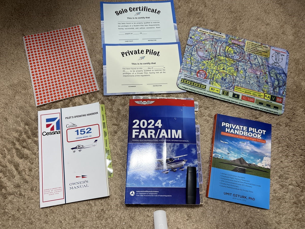 2024 Pre-Tabbed  FAR AIM Book (ASA) & POH TABs Plus Complimentary Gifts (Private Pilot Handbook and Red Dot Stickers)
