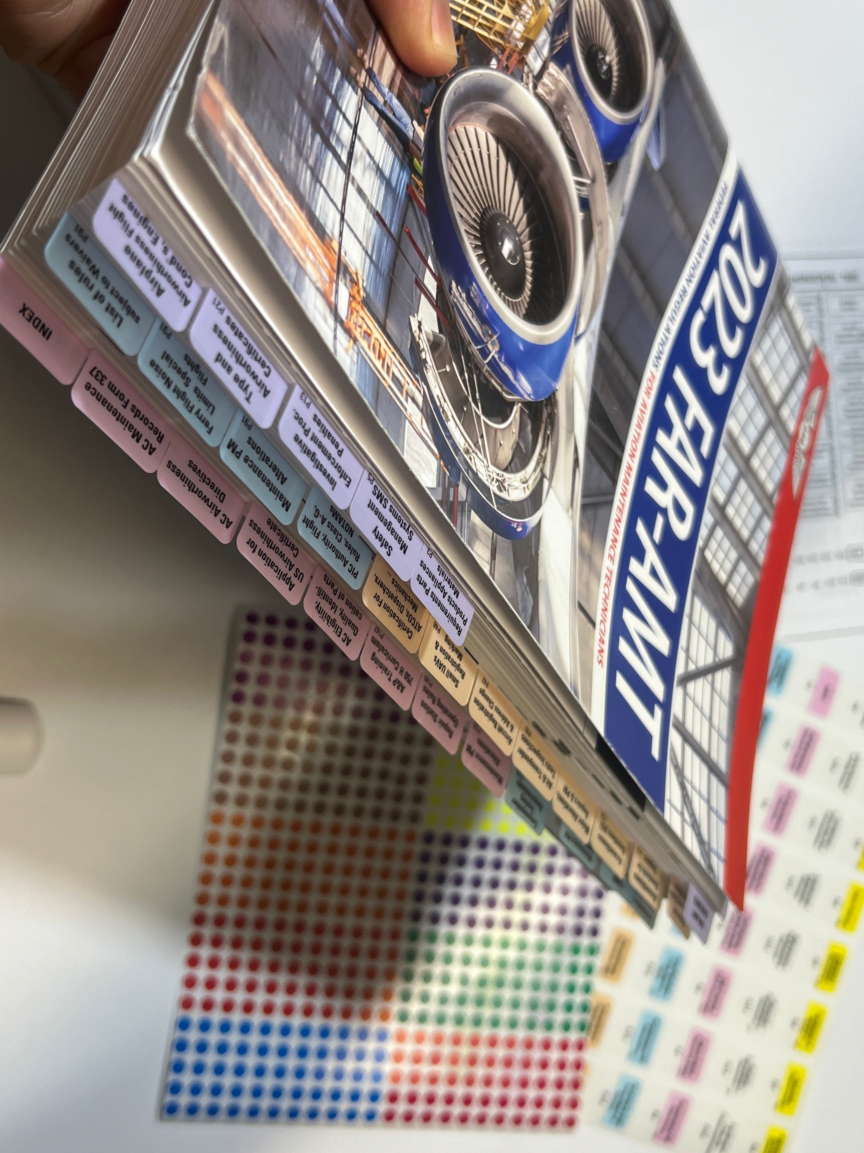 2024 ASA FAR AMT BOOK with TABs for Aviation Mechanics & Complimentary Gifts.