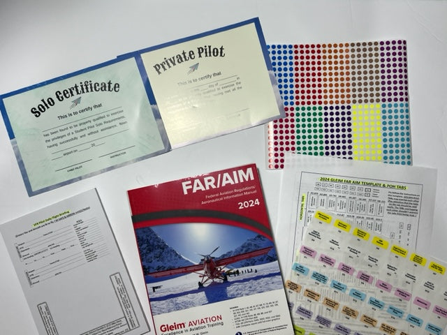 2024 GLEIM FAR AIM BOOK with TABs including POH TABs and Complimentary Gifts