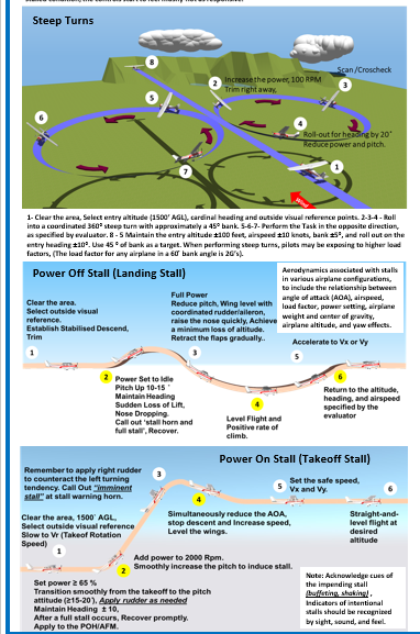 Private Pilot Visualized Flight Training Maneuvers   (Poster, Size 27 x 19 In)