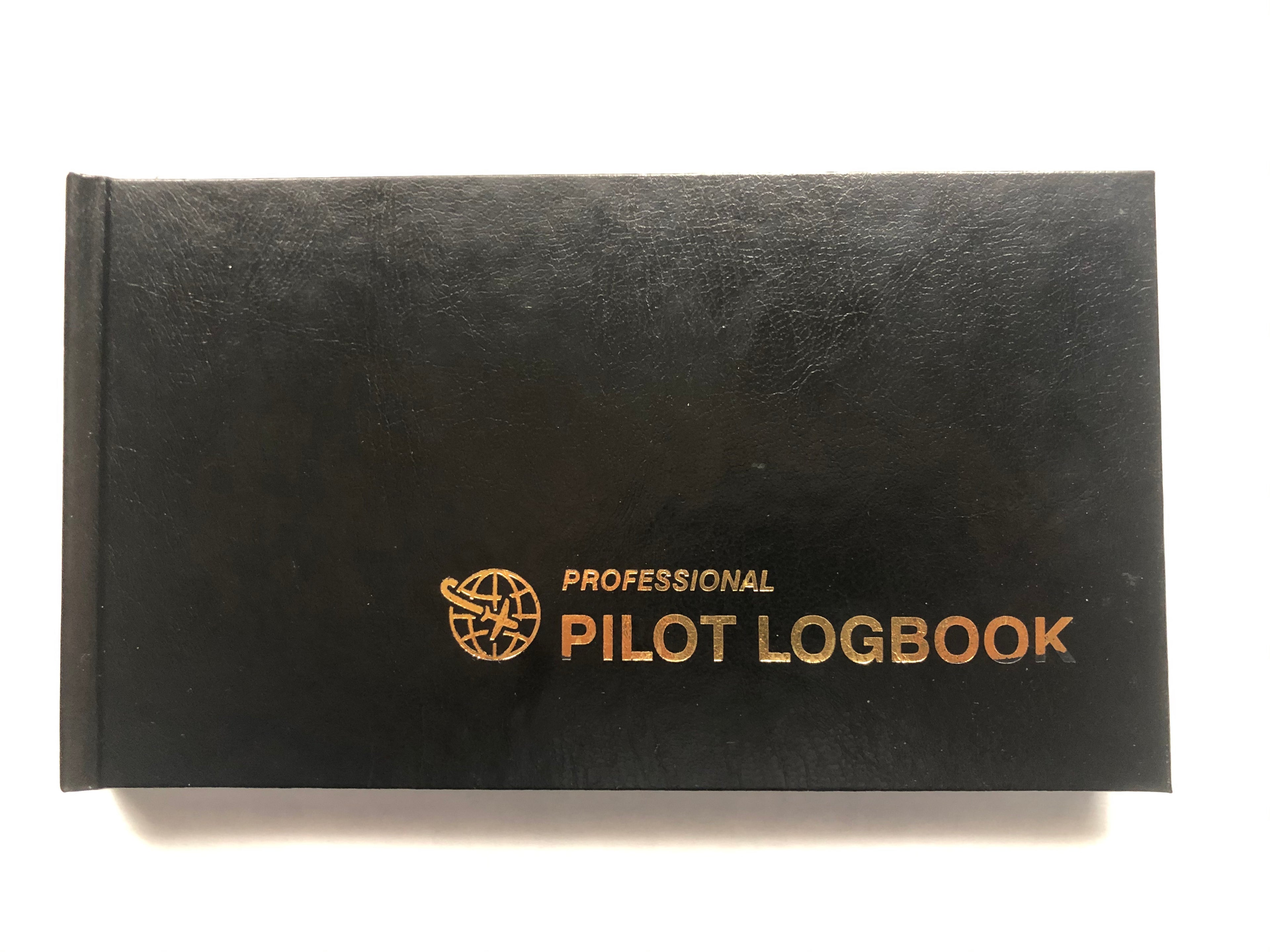 Standard Professional Pilot Logbook, Black, 658 Entries, Black, Hardcover
